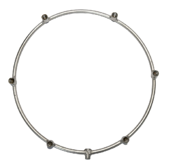 Misting Fan Ring - Stainless Steel - 15 Inch - 6 Nozzles 