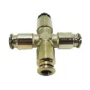 1/4 Inch Cross Push Lock Fitting – Quick & Secure 4-Way Connection