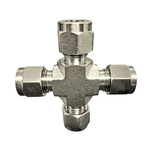 3/8 Inch Stainless Steel Compression Union Cross – Heavy-Duty Pipe Connector