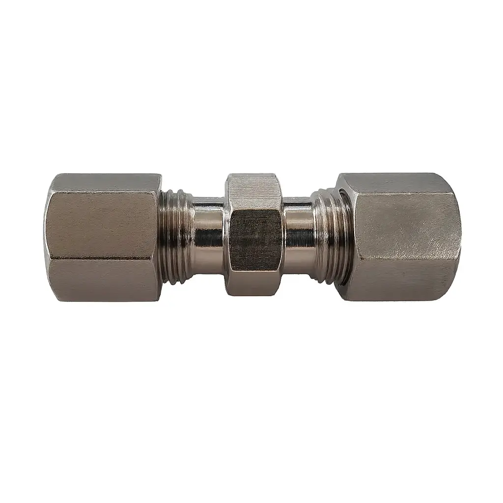 1/4 Inch Compression Union -   Nickel Plated