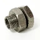 Bulkhead 3/8 Inch Male x 1/4 Inch Female x 1/4 Inch Female NPT - Stainless Steel