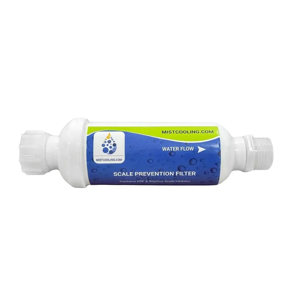 Mistcooling Filter - Scale Prevention Filter - 1/4 Inch Female Thread WITH 3/4 Inch GHT THREAD MALE