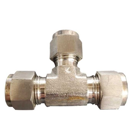 [MC59330] 3/8" Stainless Steel 3-Way Tee – High-Strength Pipe Connector