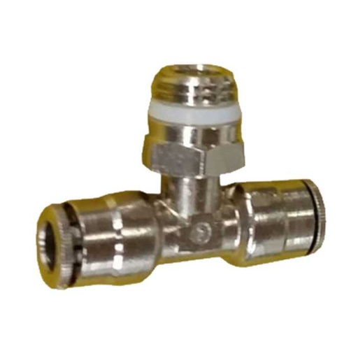 [MC60302] Misting Pump tee- Push lock swivel thread 1/4 Inch Male Thread - 3/8 Inch Push Lock 