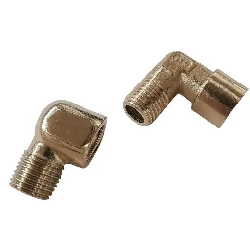 [MC61376] 1/4 Inch Male x 1/4 Inch Female Elbow – 90° Brass Fitting for Secure Connections 